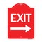 Signmission Designer Series Sign-Exit W/ Right Arrow, Red & White Aluminum Sign, 18" H, 24" L, RW-1824-24552 A-DES-RW-1824-24552 - alternate 1